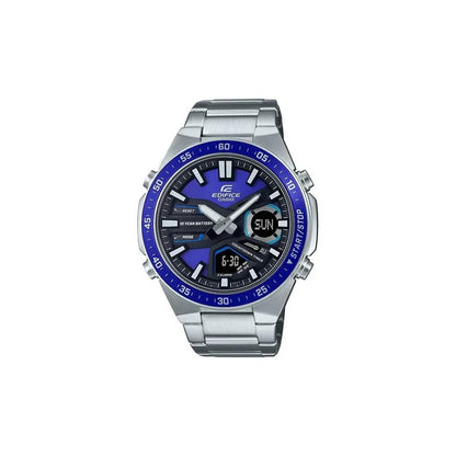 Reloj Casio Edifice Anadigi Correa De Acero Impermeable Para Hombre Color Plata Plata 2