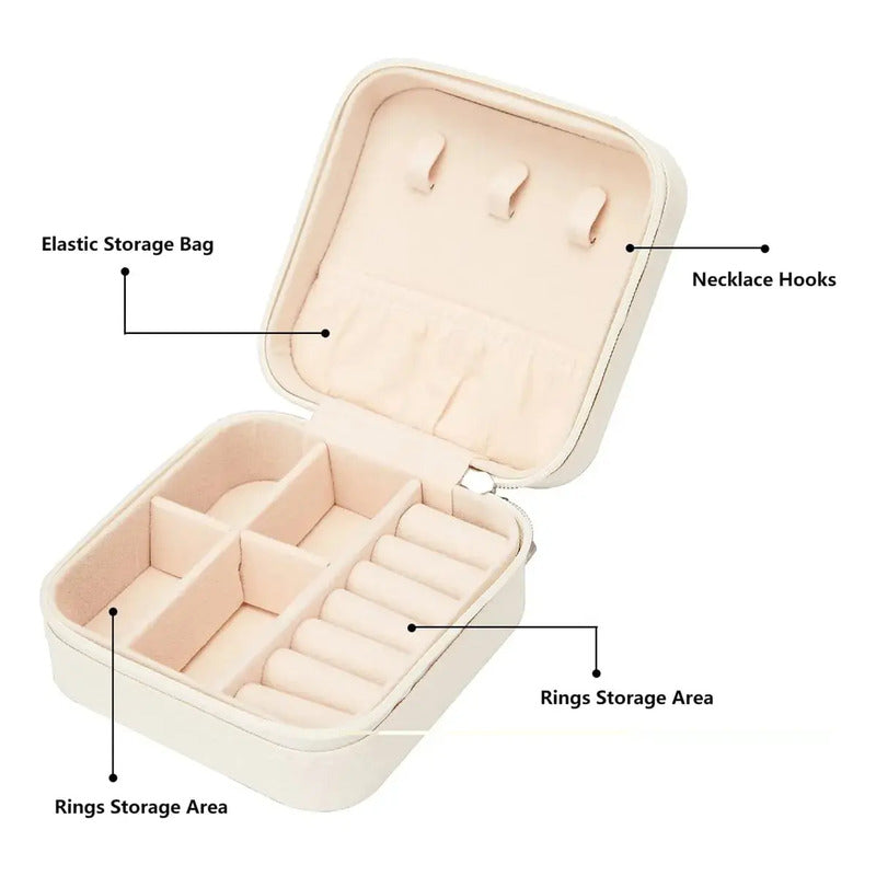Joyero Portátil Genérico - Estuche Para Joyas 1 Unidad Beige