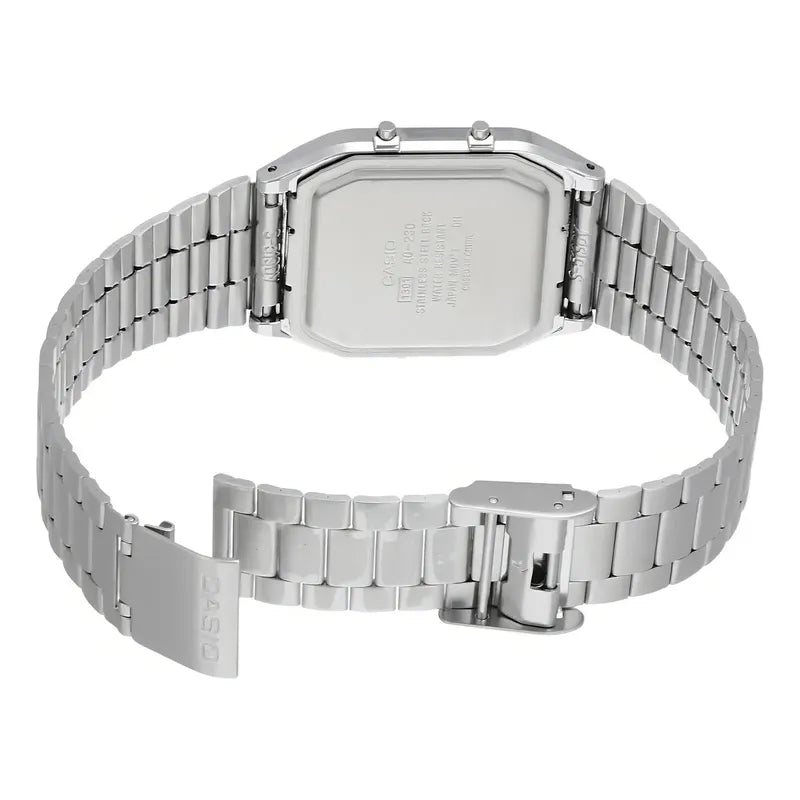 Reloj Casio Hombre Aq-230a-7d Wr Agente Oficial Caba Plateado Blanco