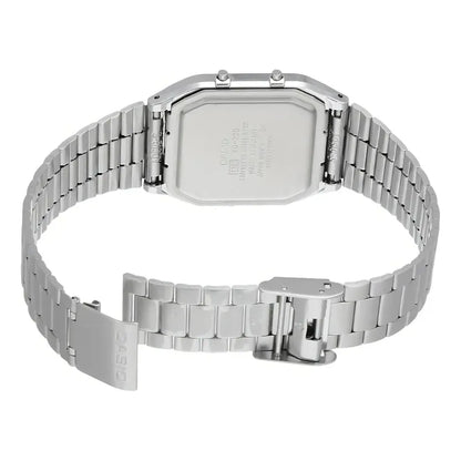 Reloj Casio Hombre Aq-230a-7d Wr Agente Oficial Caba Plateado Blanco
