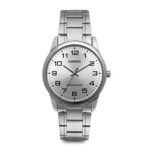 Reloj Pulsera Casio Mtp-v001d-7bu Con Correa De Acero Inoxidable Color Plateado