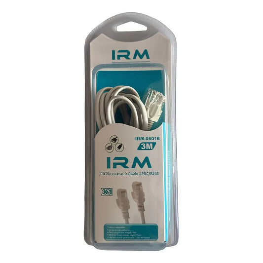 Cable De Red Utp Cat5e 3m Rj45 Gris Irm Para Lan Ethernet
