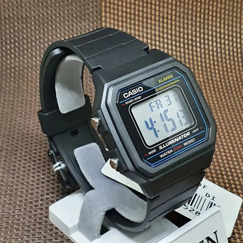 Reloj Casio Unisex Modelo W-217h-1avdf Negro Celeste