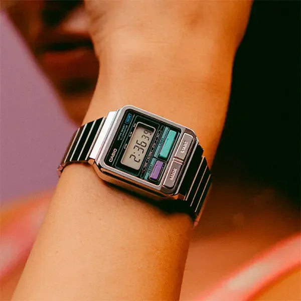 Reloj Plateado Digital Casio Vintage A120we-1adf Para Hombre