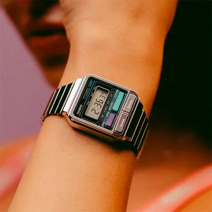 Reloj Plateado Digital Casio Vintage A120we-1adf Para Hombre