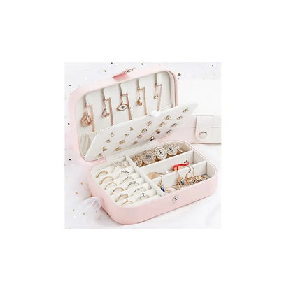 Caja Joyero Alhajero Organizador De Accesorios Bijouterie Color Rosa