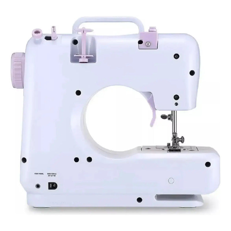 Mini Máquina De Coser Multifuncional Eléctrica Para El Hogar Blanco