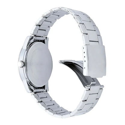 Reloj Pulsera Casio Mtp-v001d-7bu Con Correa De Acero Inoxidable Color Plateado