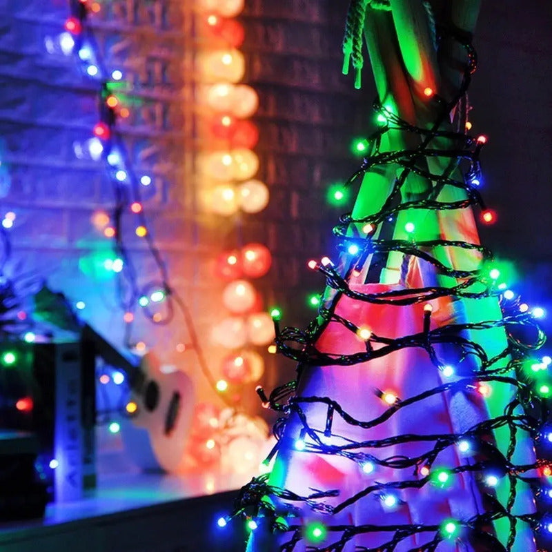 Rollo De Luces Navidad Guirnalda Led Multicolor 48 Metros Multicolor