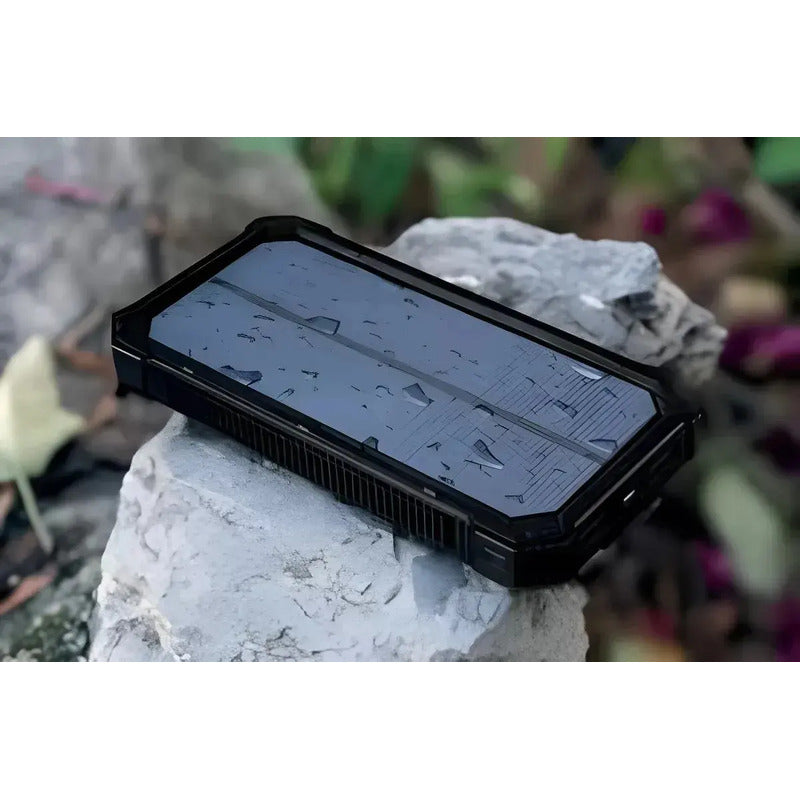 Cargador Portátil Solar Mlab De 10.000 Mah, Batería Externa Con Carga Rápida Y Linterna Negro