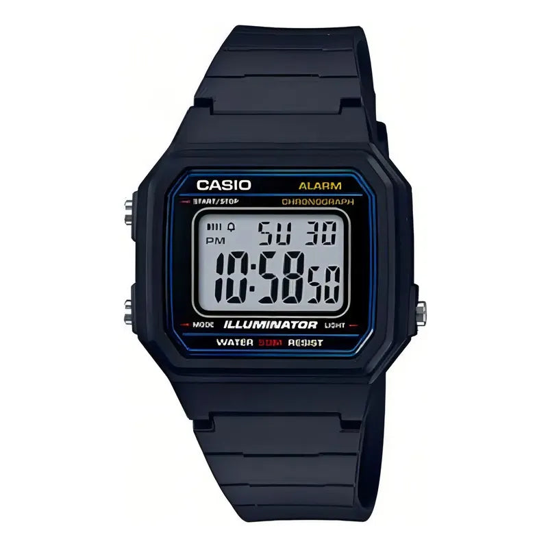Reloj Casio Unisex Modelo W-217h-1avdf Negro Celeste