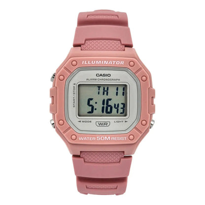 Reloj Deportivo Casio W-218hc-4av Rosa Gris