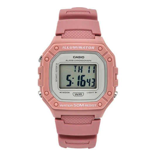 Reloj Deportivo Casio W-218hc-4av Rosa Gris