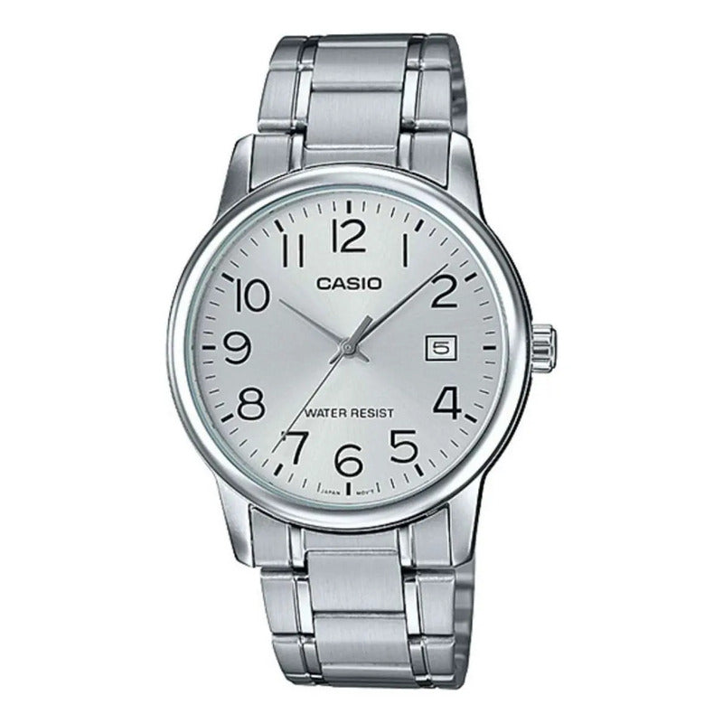 Reloj Pulsera Casio Mtp-v002d-7b Con Correa De Acero Inoxidable Color Plateado Para Hombre