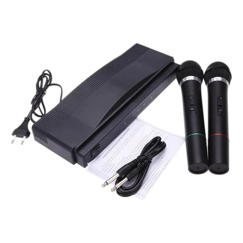Kit De 2 Micrófonos Inalámbricos Vhf Con Transmisor De 10 M