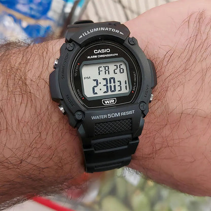Reloj Casio Digital W-219h-1avdf Negro Gris