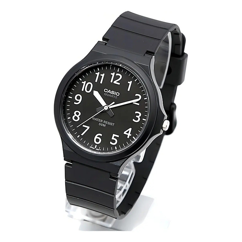 Reloj Casio Analógico Para Hombre Mw-240-1b Con Correa Negra Negro