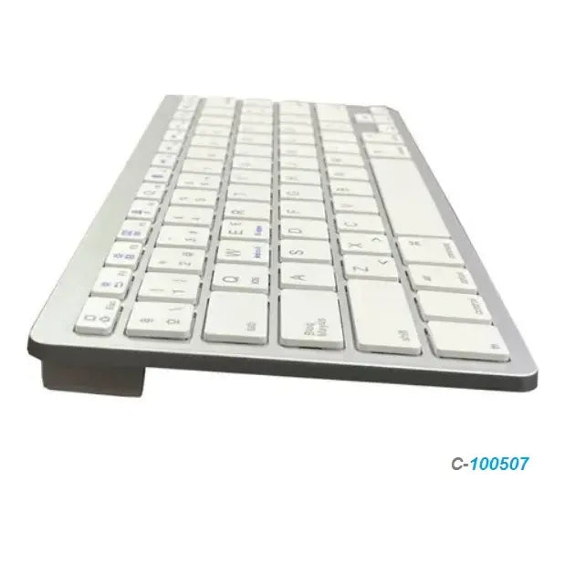Teclado Inalambrico Bluetooth Tecmaster Tm-100507 Color Del Teclado Blanco Español Latinoamérica