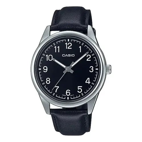 Reloj Para Hombre Casio Classic Mtp-v005l-1b4udf Negro Plateado
