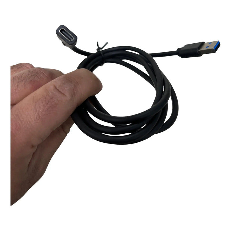 Cable Otg Usb Macho 3.0 A Tipo-c Hembra 1.5mts Tm-200546 Negro