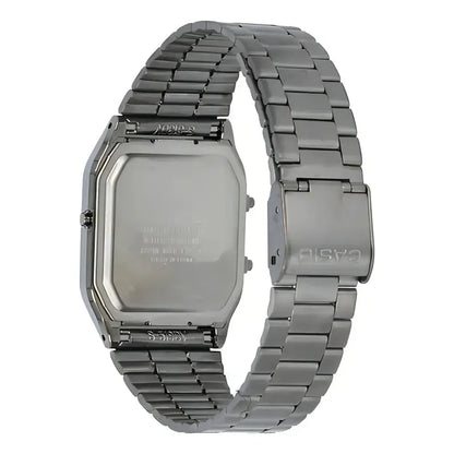 Reloj Casio Aq-230 Analógico-digital Plateado Con Alarma Blanco