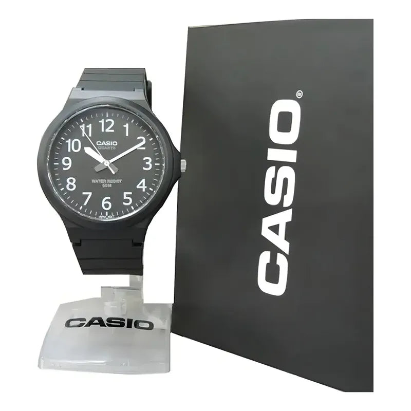 Reloj Casio Analógico Para Hombre Mw-240-1b Con Correa Negra Negro