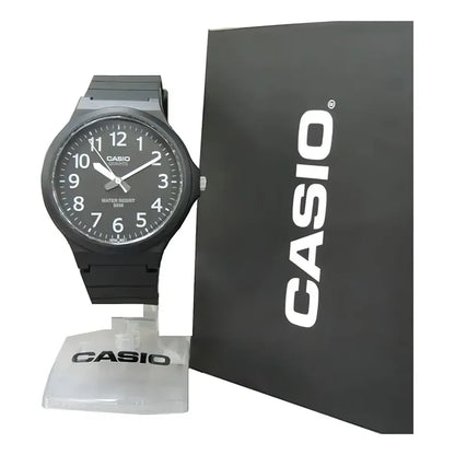 Reloj Casio Analógico Para Hombre Mw-240-1b Con Correa Negra Negro