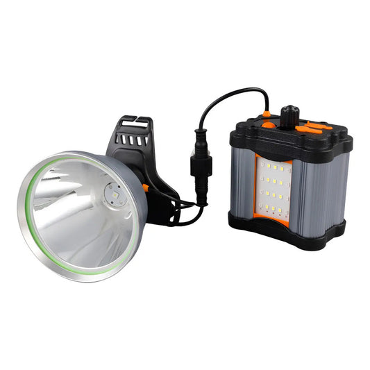 Foco Linterna Led De Caza Camping Minería Dp-p98 Color Negro