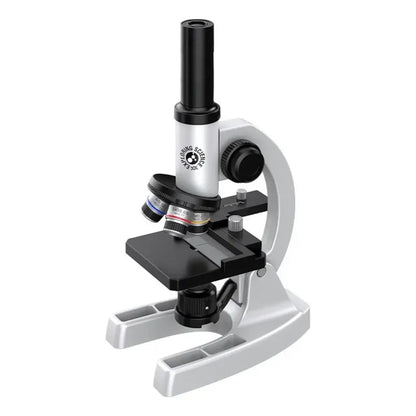 Microscopio Profesional 16000x Con Accesorios Y Muestras Color Blanco