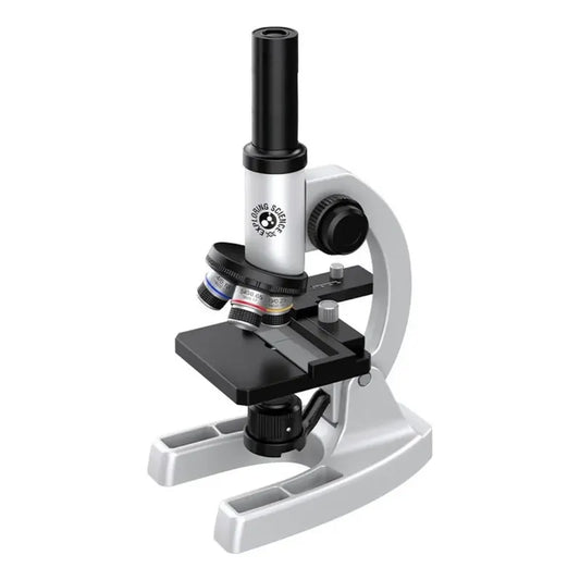 Microscopio Profesional 16000x Con Accesorios Y Muestras Color Blanco