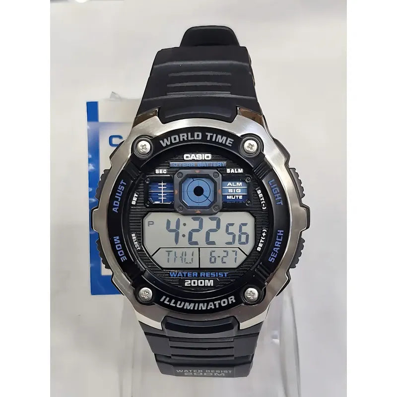 Reloj Casio Digital Varón / Ae-2000w-1av Negro Negro/azul