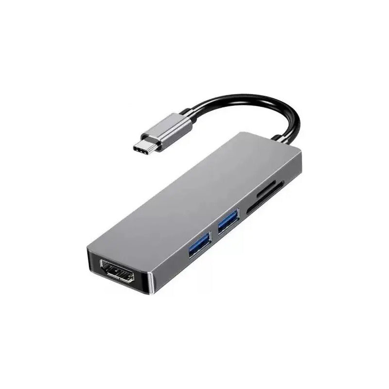 Hub Tipo-c 5 En 1 Hdmi + Usb3.0 X 2 + Lectro Sd Y Microsd