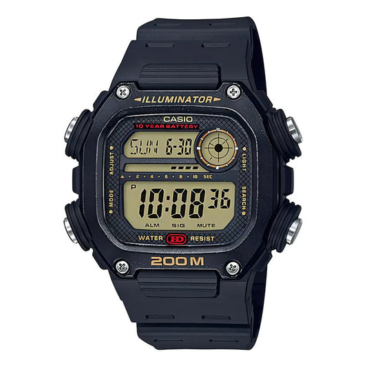 Reloj Casio Hombre Digital Dw-291h-9av Cronometro Hora Mundial Negro