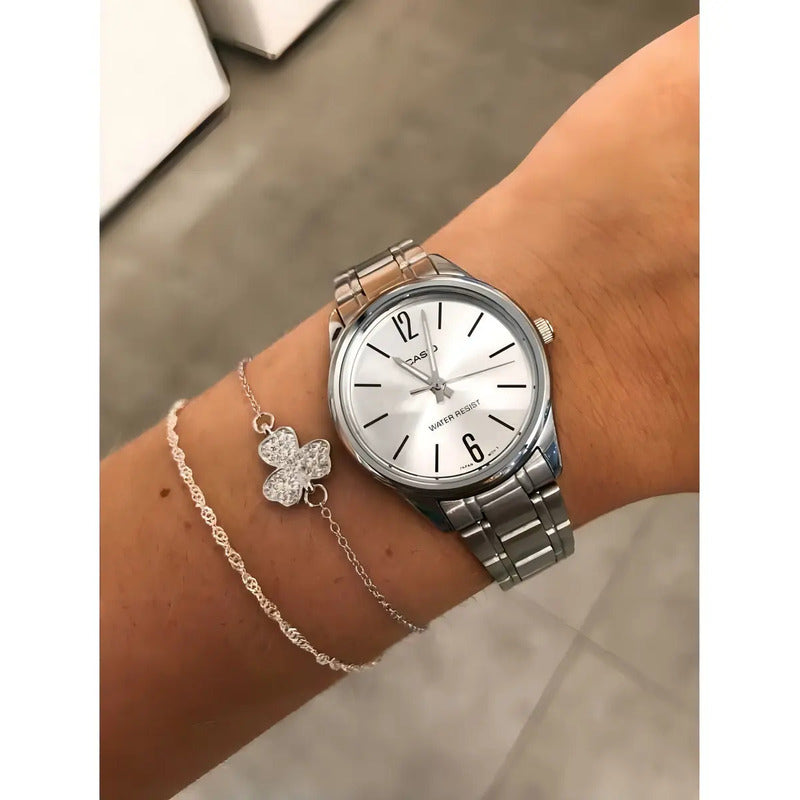 Reloj Mujer Casio Ltp-v005d-7b Ag Of Local Barrio Belgrano Plateado