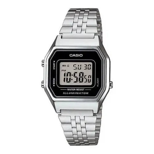 Reloj Casio La680wa-1df Plateado Negro