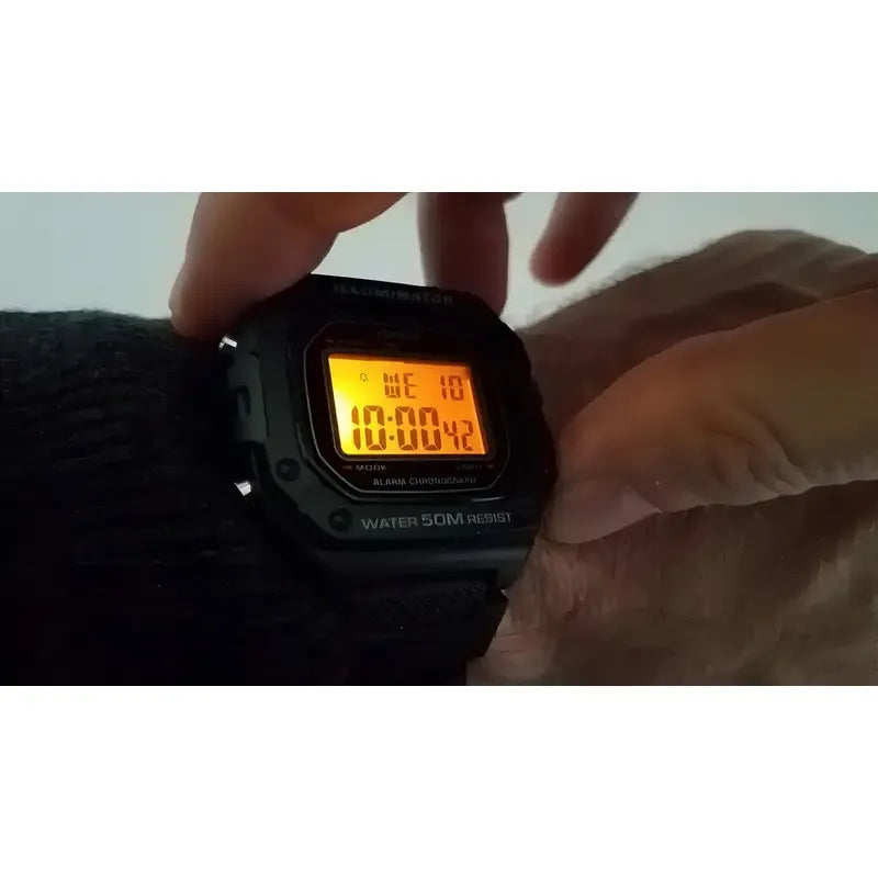 Reloj Pulsera Casio Youth W-218h-1a Negro Gris/negro