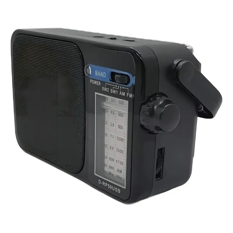Radio Portátil Am Fm Sw1 Sw2 Usb Bluetooth Linterna Meidimake Negro