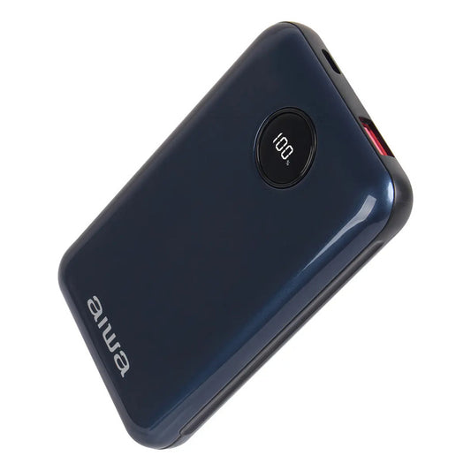 Cargador Batería Externa Power Bank 10.000 Mah Aiwa Paw-300 Color Azul Oscuro