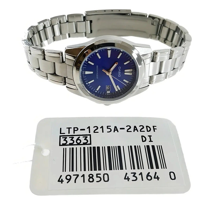 Reloj Casio Ltp-1215a-2a2df Cuarzo Mujer Plateado