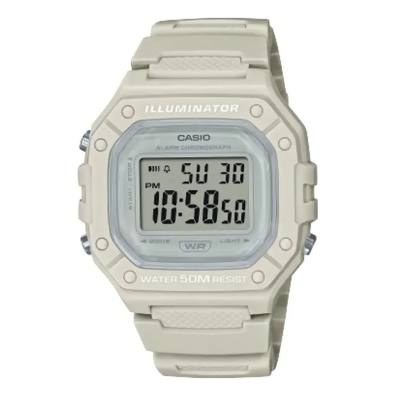 Reloj Para Unisex Casio Illuminator W218hc-8avdf Blanco