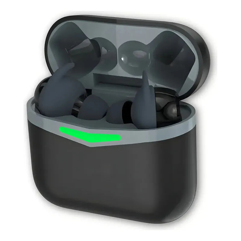 Audífonos Inalámbricos Tws Tecmaster Tm-300520 Negro Con Estuche De Carga