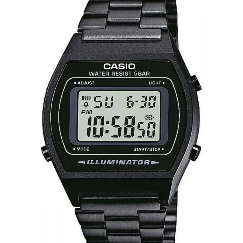 Reloj Negro Digital Unisex Casio Vintage - B640wb-1adf Black Rosa