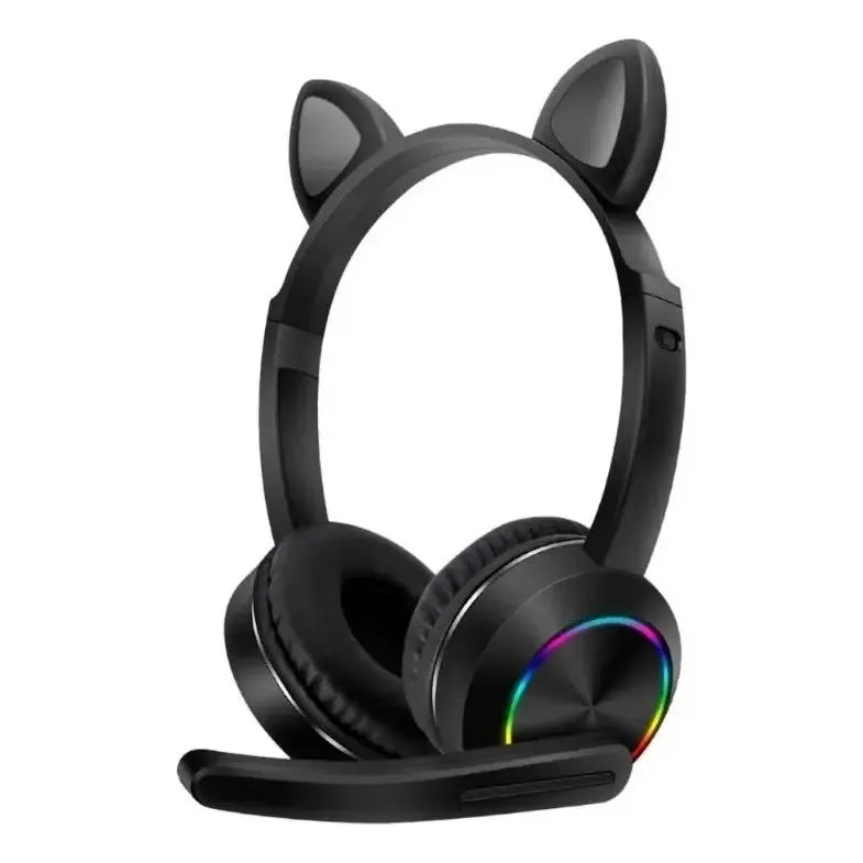 Audífonos Cat Ear Con Micrófono Y Luz Led Akz-020