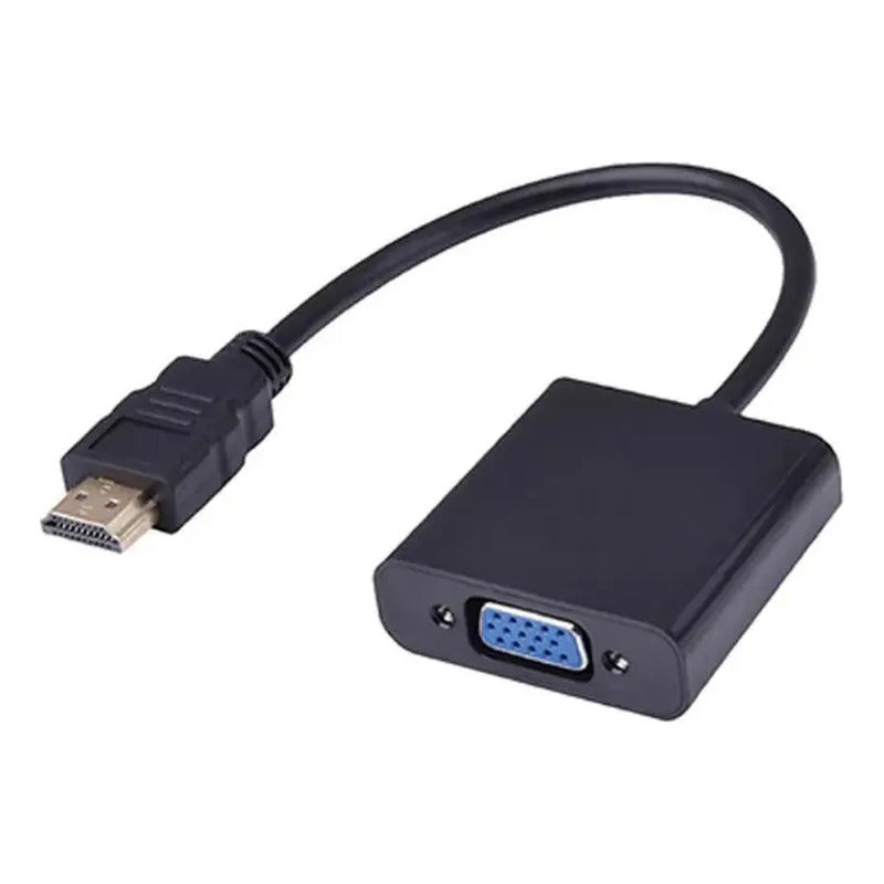 Adaptador Hdmi A Vga Irm Negro 20 Cm Latón Niquelado Macho Hembra