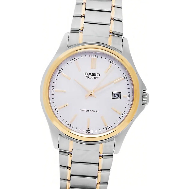 Reloj Análogo Casio Mtp-1183g-7adf Fechador Silver Gold Hombre