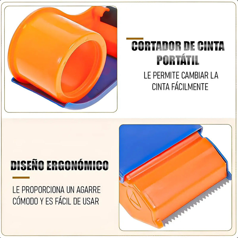 Dispensador De Cinta Cortador De Cinta De Embalaje Dispensad Naranja Con Azul