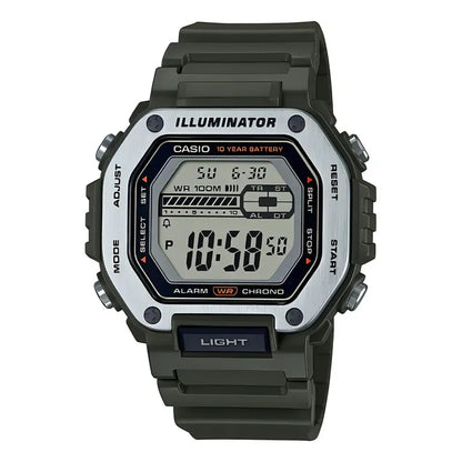 Reloj Casio Mwd-110h-3avdf Cuarzo Hombre Verde Verde Majestuoso Plata Black