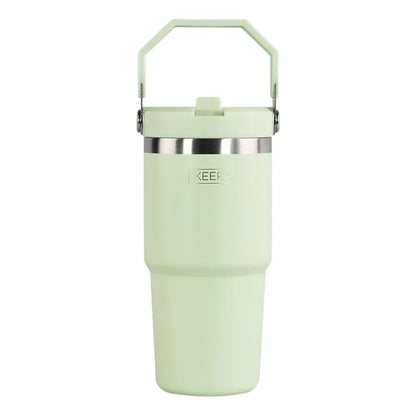 Botella Térmica Keep 590ml Con Mango Verde Lisa