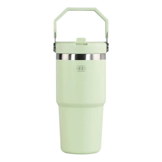 Botella Térmica Keep 590ml Con Mango Verde Lisa