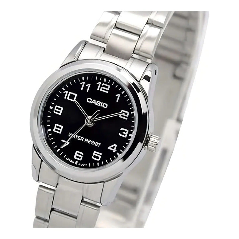 Reloj Casio Mujer Ltp-v001d-1budf Plateado Negro